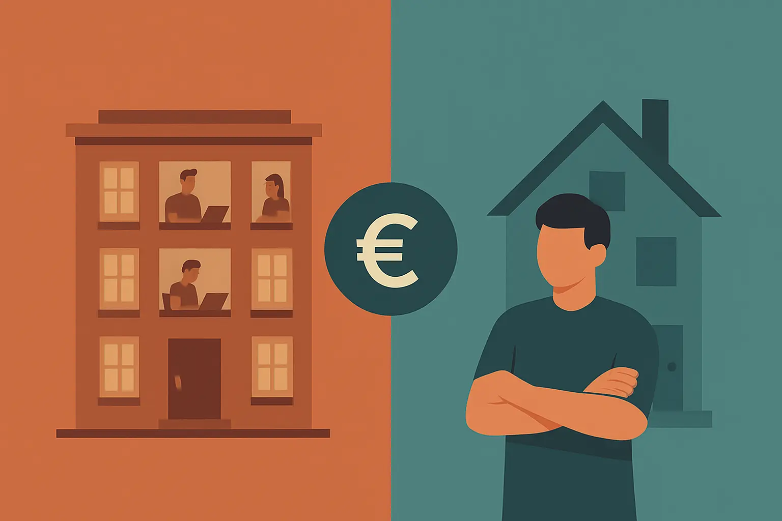 Co-living pret klasisko īri: risks īpašniekiem